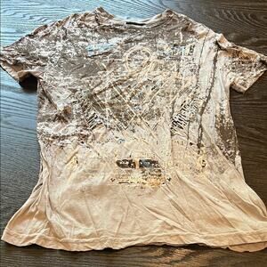 Salvage Graphic Tee in Cream and Black